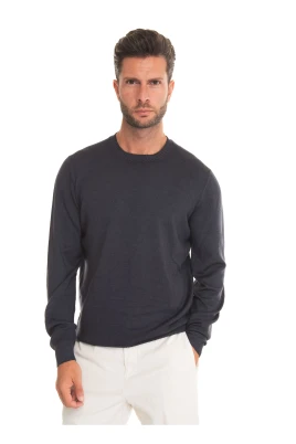 Sten Tvättad Slim Fit Ulltröja