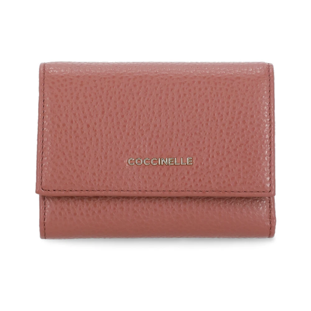 Coccinelle Bruin Leren Damesportemonnee met Logo Brown Dames