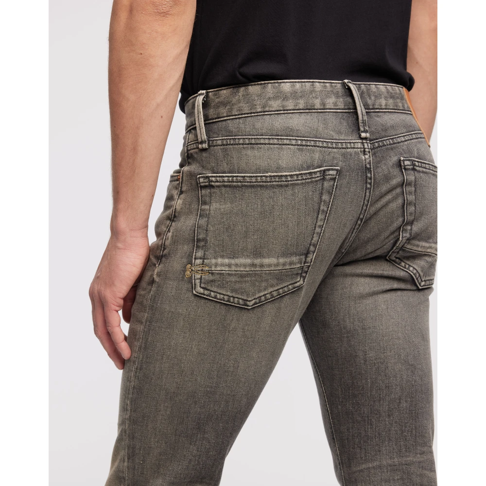 Denham Straight Fit Zwarte Stretch Jeans Black Heren