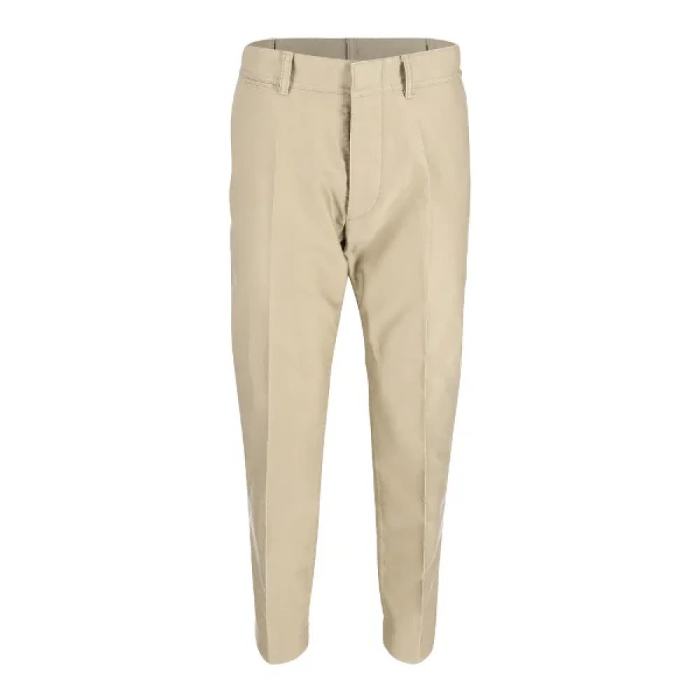 Tom Ford Pre-owned Cotton bottoms Beige Dames