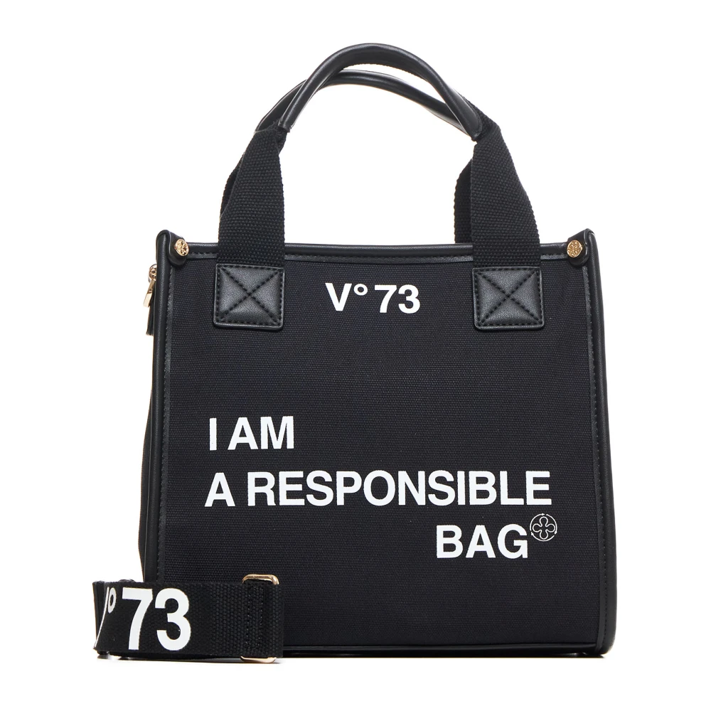 V73 Stijlvolle en praktische Tote Bag Black Dames