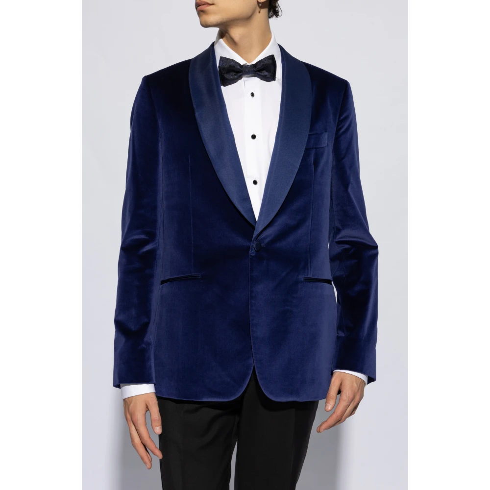 Paul Smith Fluweel Blazer Blue Heren