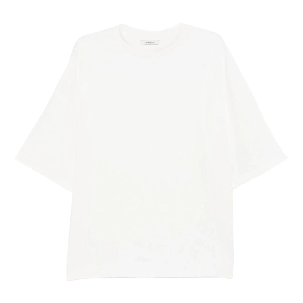 Entire Studios Mannelijk Wit Tops Heren, L, Heavy Boxy Tee