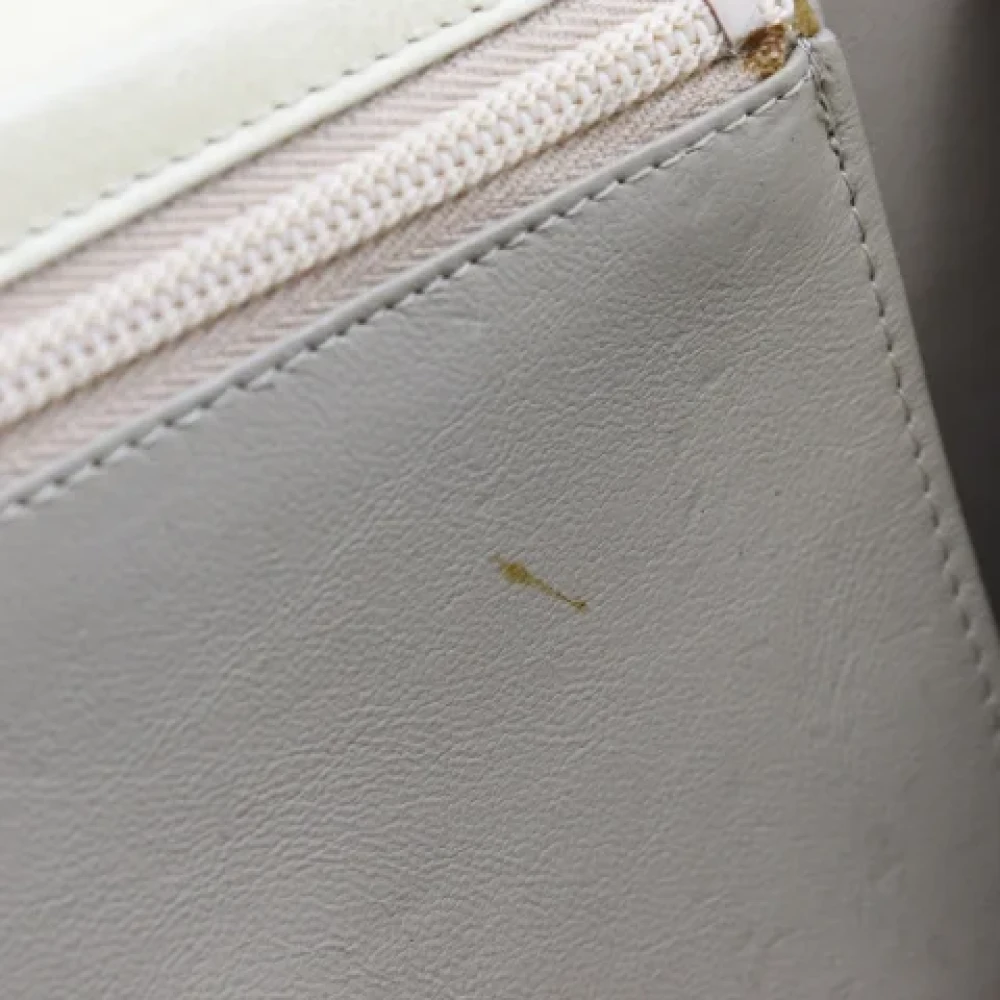 Chanel Vintage Pre-owned Leather chanel-bags Beige Dames