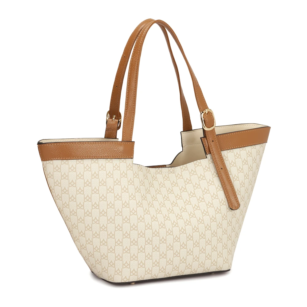 Kazar Grote Tote Tas met monogrammen Beige Dames