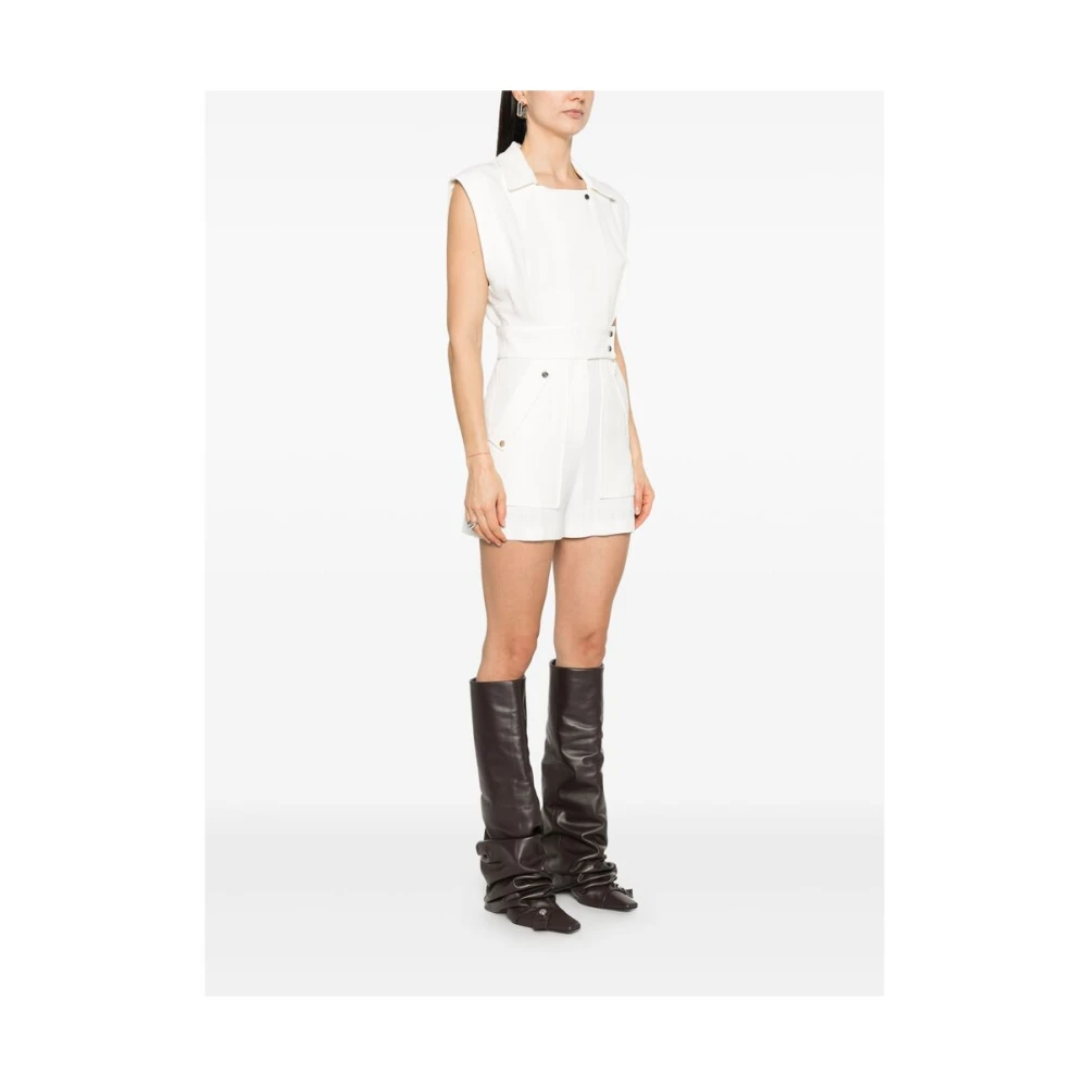 IRO Witte Jumpsuit met Drukknopen Sluiting White Dames