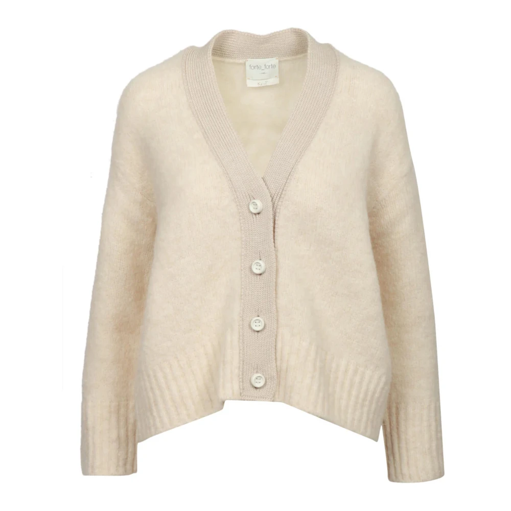 Forte Veren Gebreide Trui Beige Dames