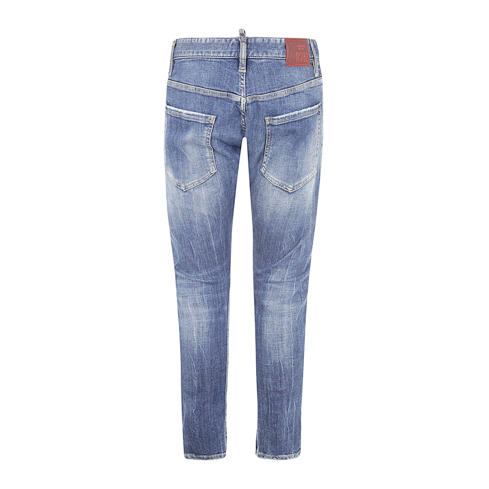 Dsquared2 Navy Blue Twist Jeans Blue Heren