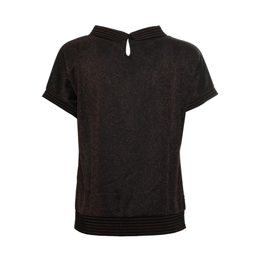 Harmont & Blaine Polo shirt met korte mouwen en zichtbaar logo Brown Dames