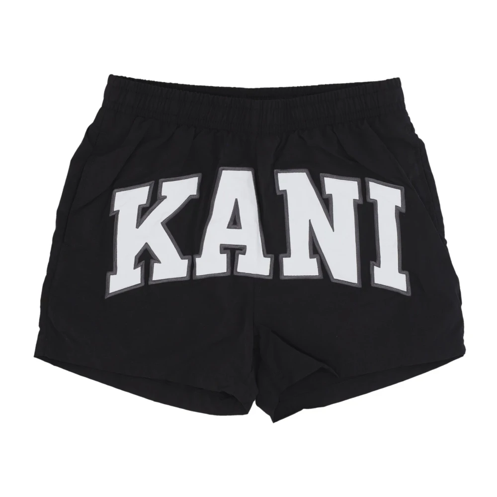 Karl Kani Zwarte witte zwembroek met mesh ondergoed Black Heren