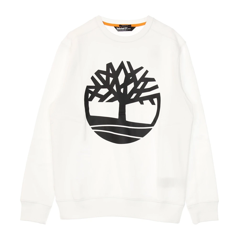 Timberland Men's White Sweatshirts, Xl, Core Logo Crewneck Sweatshirt