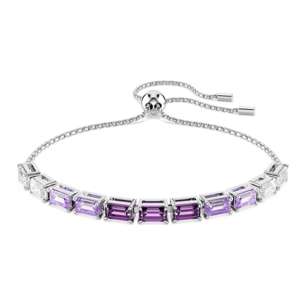 Swarovski Unisex Gray Bracelets, One Size, Matrix Tennis Bracelet Violet 5707199