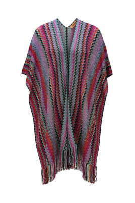 multicolored-zigzag-fringed-cape