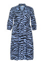 robe-graphique-bleue-noire-avec-manches-3-4