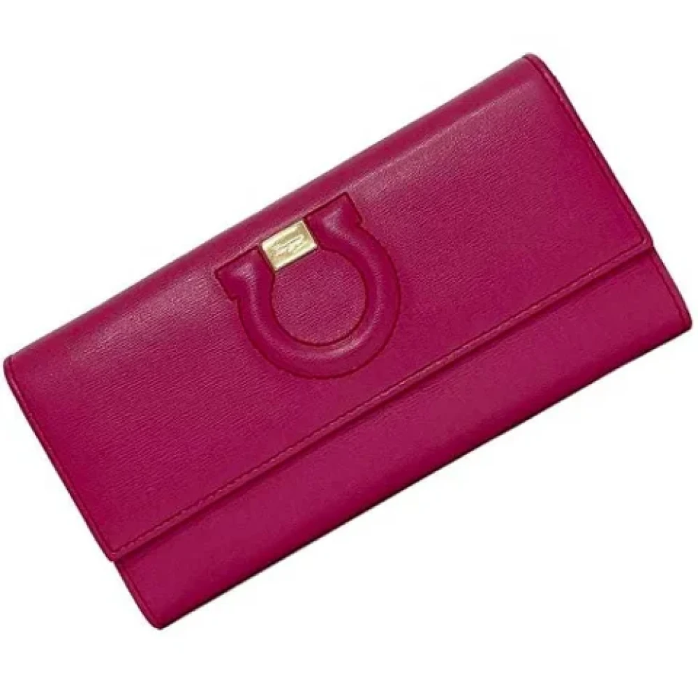 Salvatore Ferragamo Pre-owned Leather wallets Pink Dames