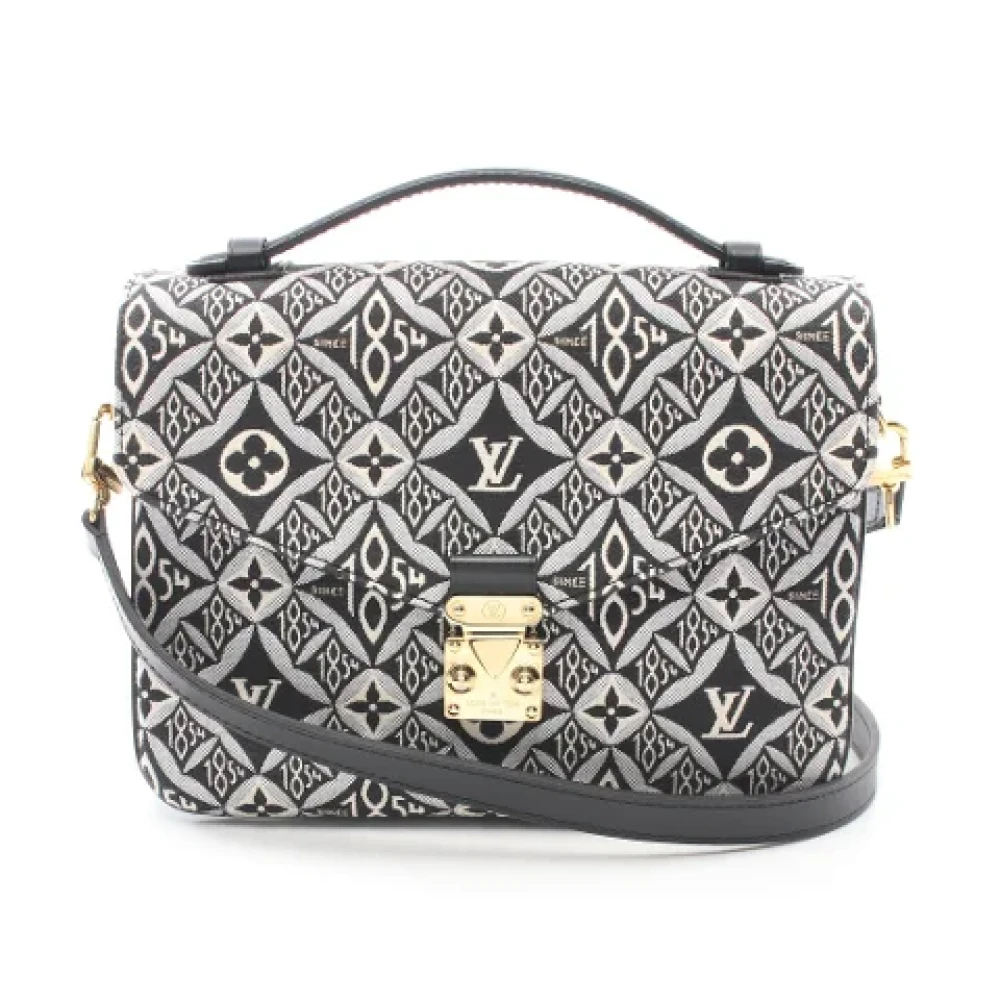 Louis Vuitton Vintage Pre-owned Cotton louis-vuitton-bags Gray Dames