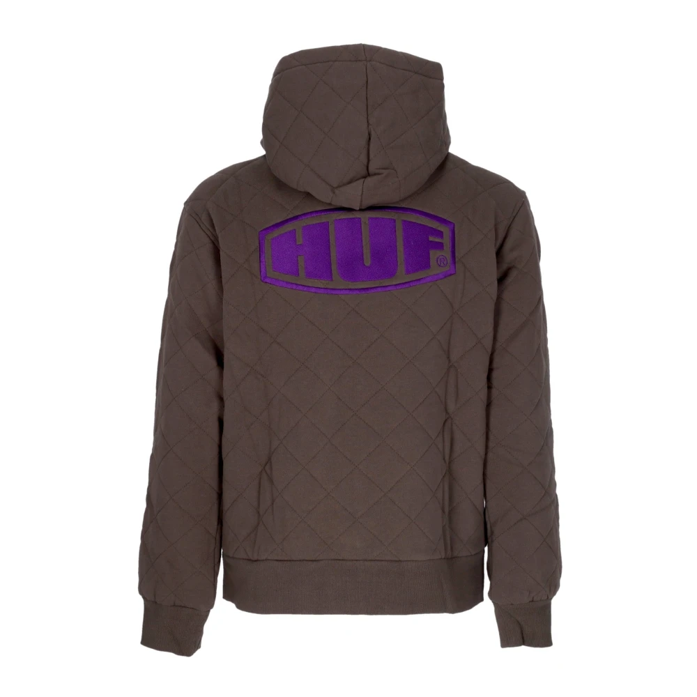 HUF Gewatteerde Rits Hoodie met Thermische Voering Brown Heren