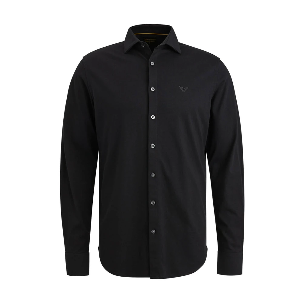 PME Legend Satin Jersey Lange Mouw Shirt Black Heren