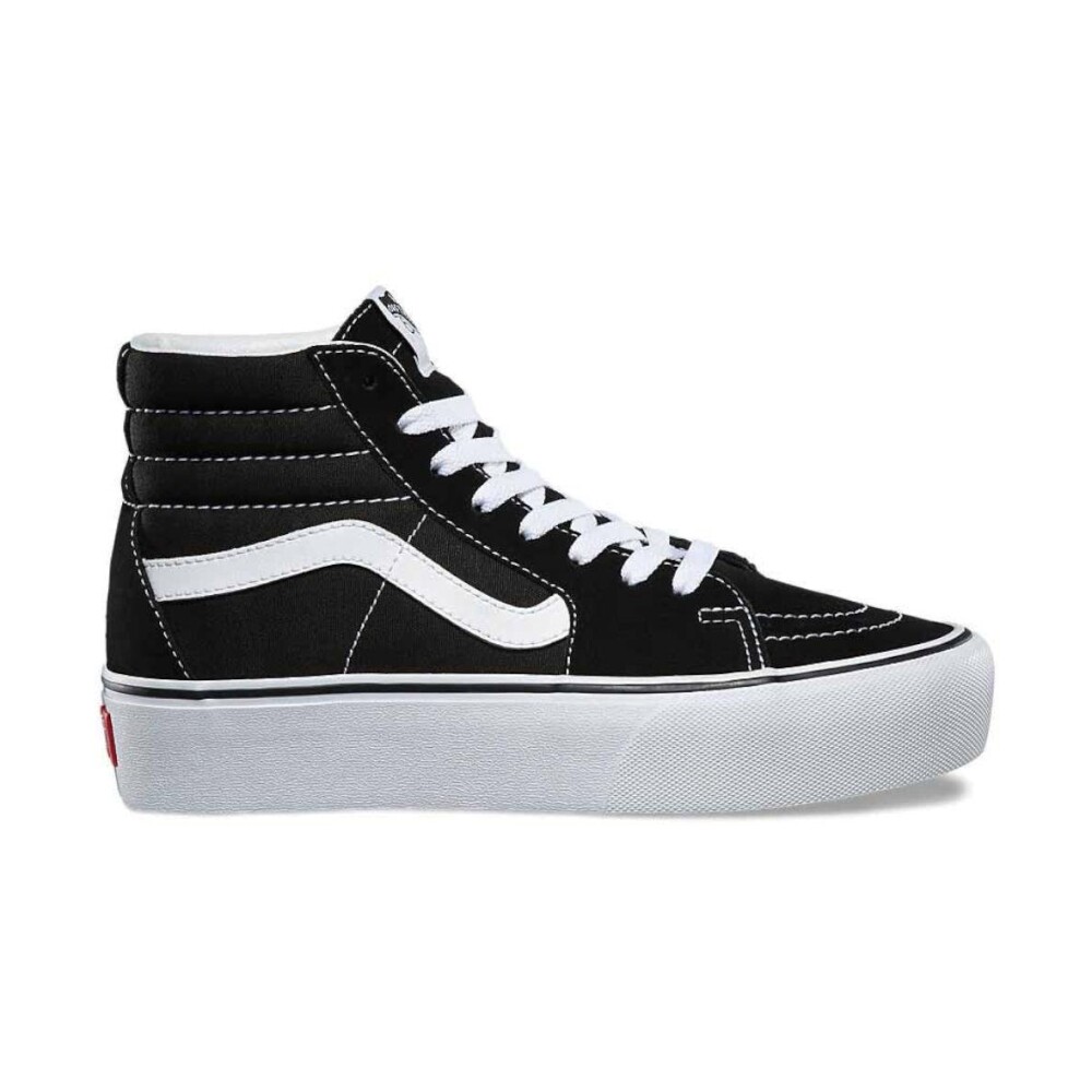 Vans nere con striscia on sale bianca