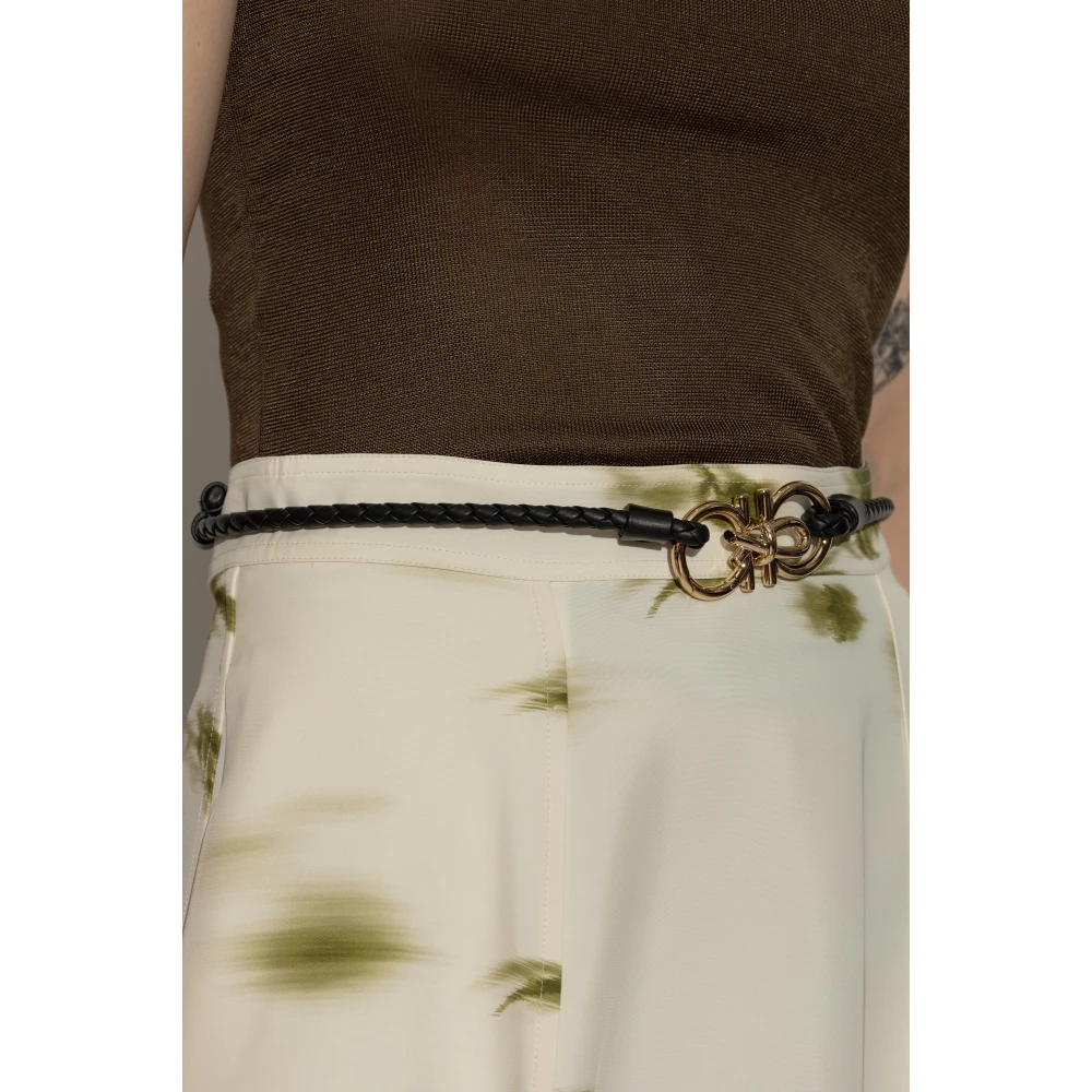 Salvatore Ferragamo Leren riem Black Dames