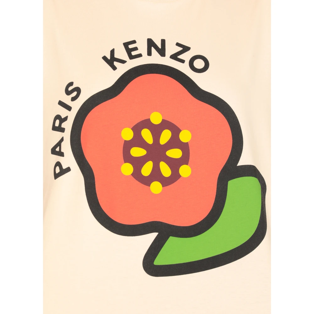 Kenzo Roze Katoenen T-shirt met Logoprint Multicolor Dames