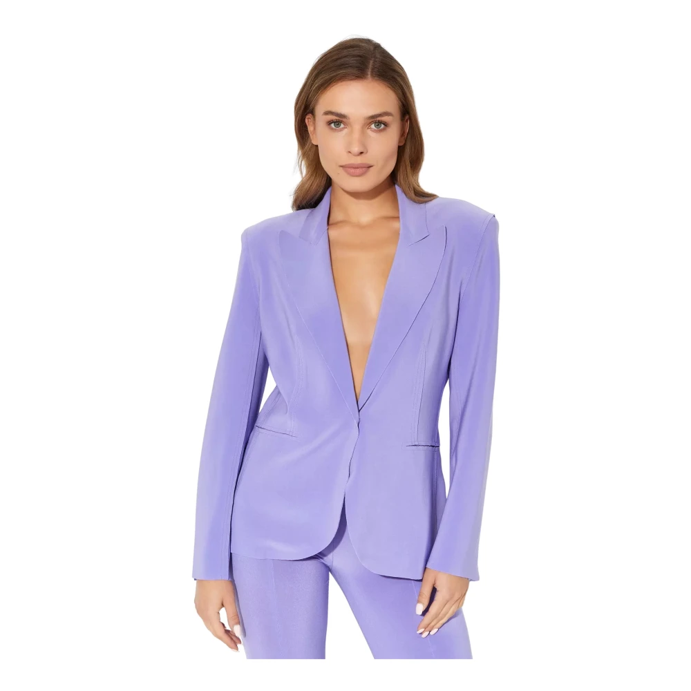 Norma Kamali Paarse Klassieke Blazer Purple Dames