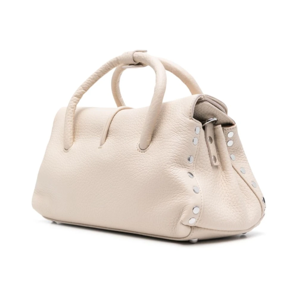 Zanellato Witte Leren Stud Tas White Dames