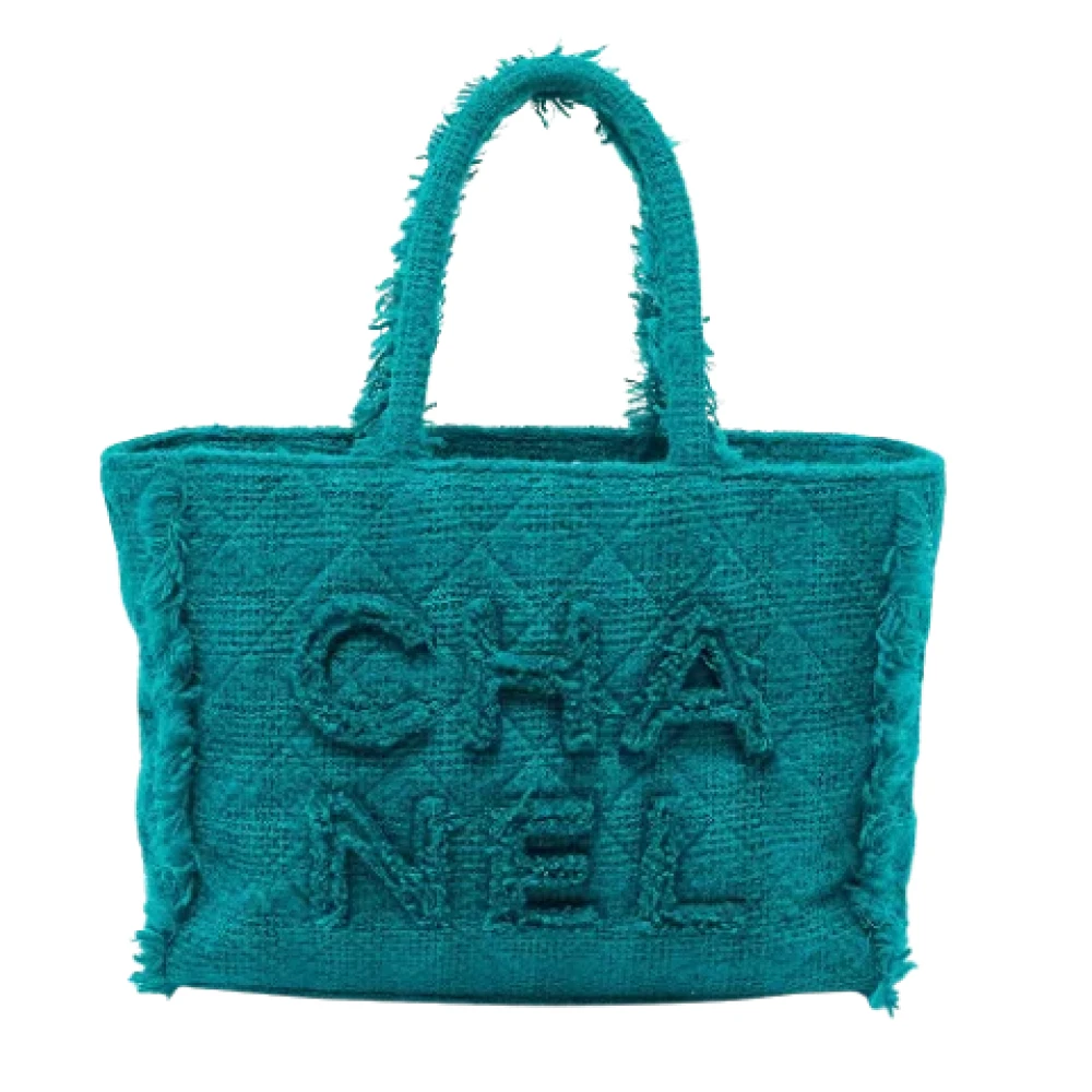 Chanel Vintage Pre-owned Fabric totes Green Dames