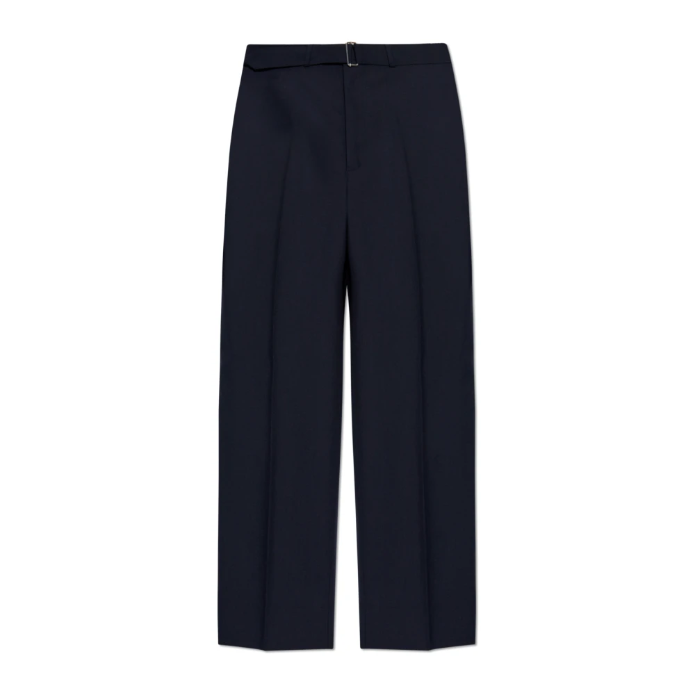 Officine Générale Wollen broek met vouw Blue Heren