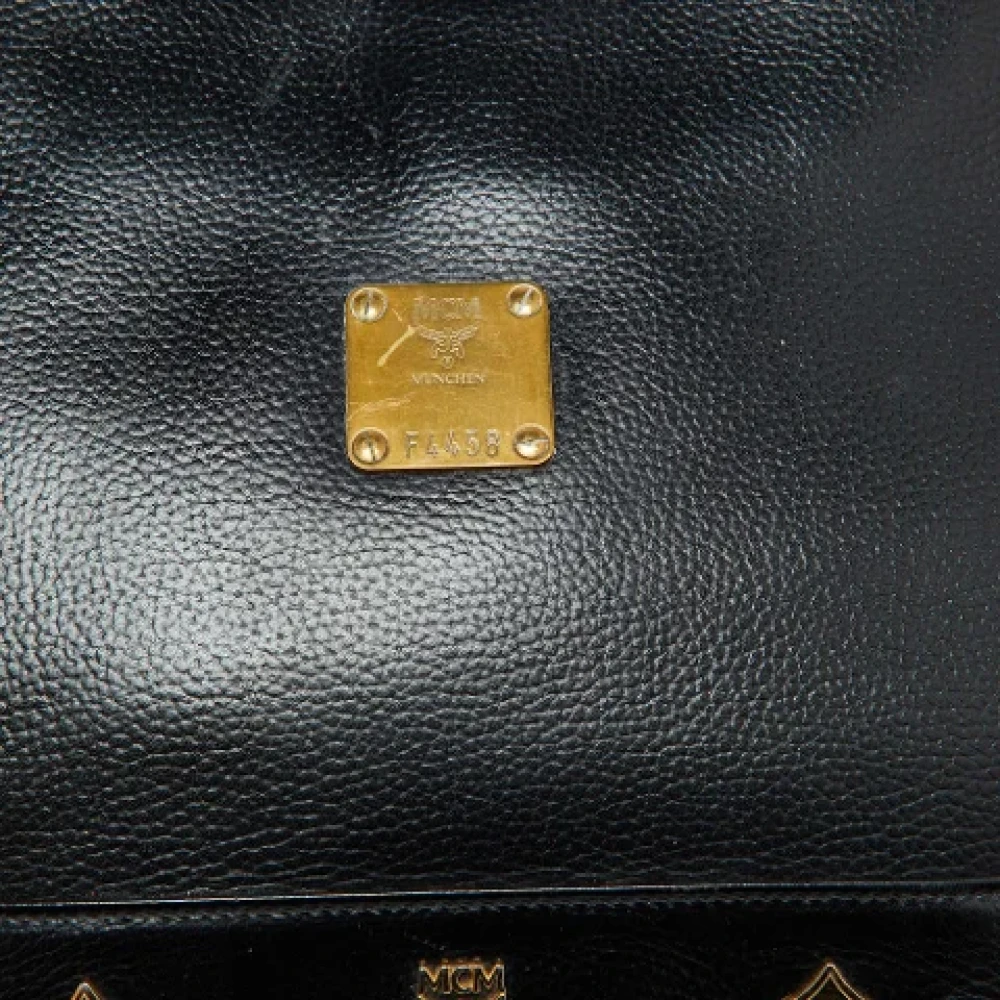 MCM Pre-owned Leather shoulder-bags Black Dames