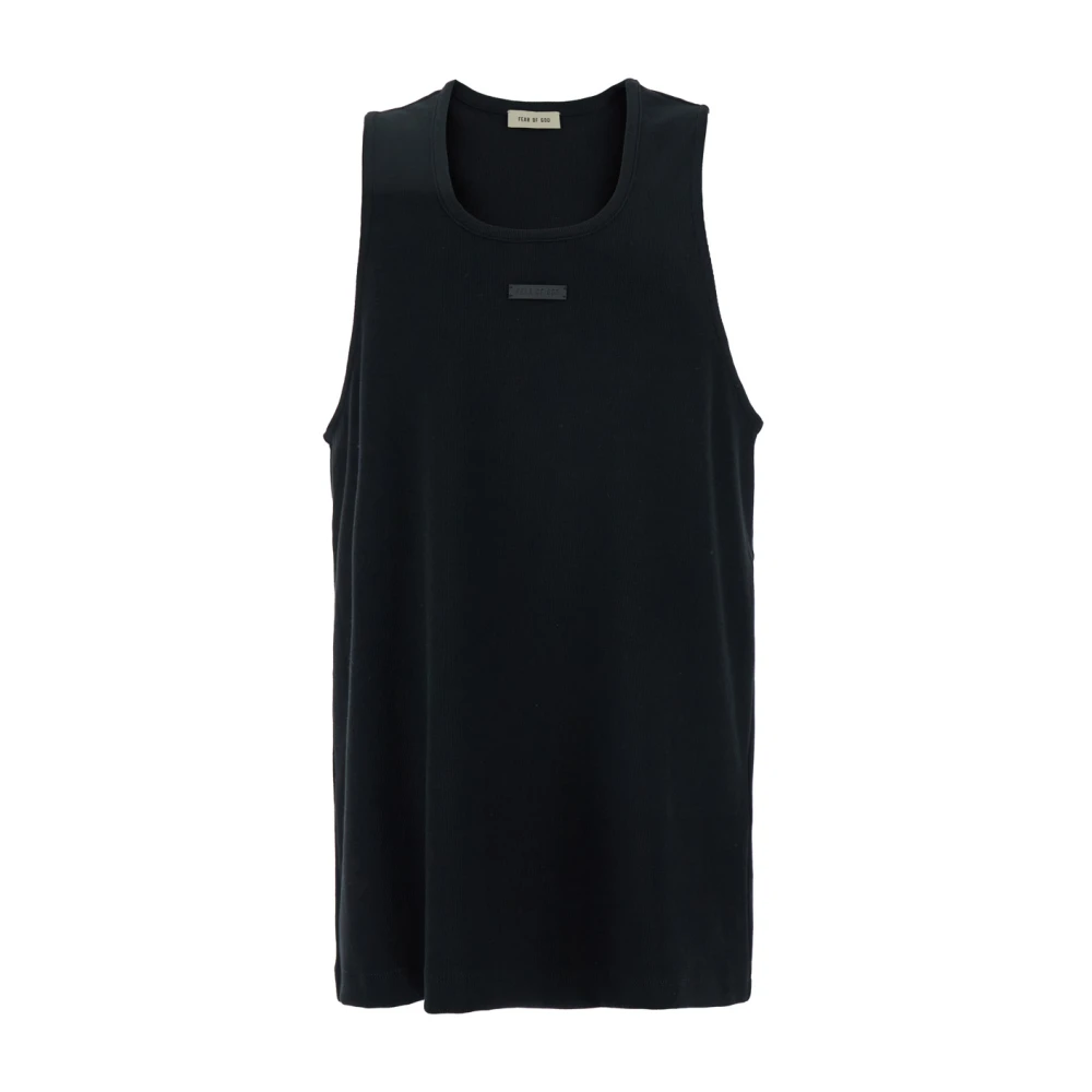 Fear Of God Zwarte Geribbelde Tanktop Black Heren