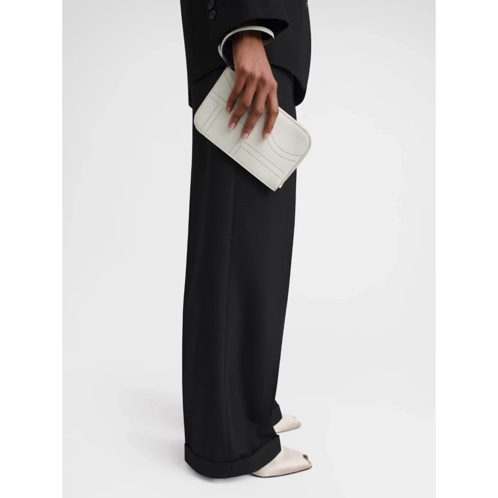 TotêMe Monogram Leren Pols Pouch Beige Dames
