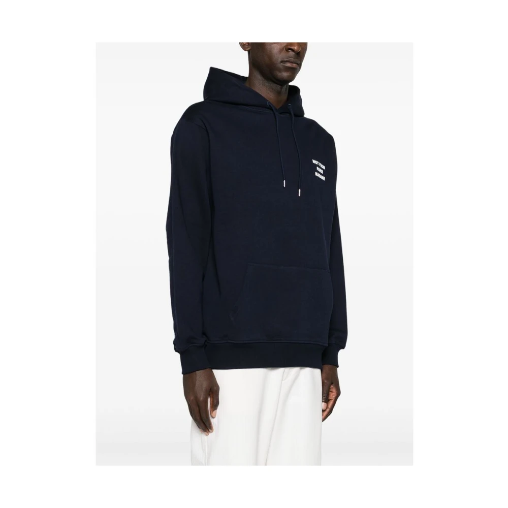 Drole de Monsieur Navy Blue Slogan Print Sweatshirt Blue Heren