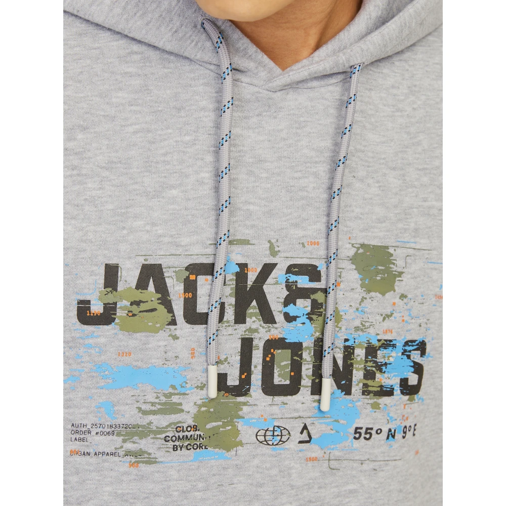 jack & jones Outdoor Hoodie met Stijlvolle Details Gray Heren