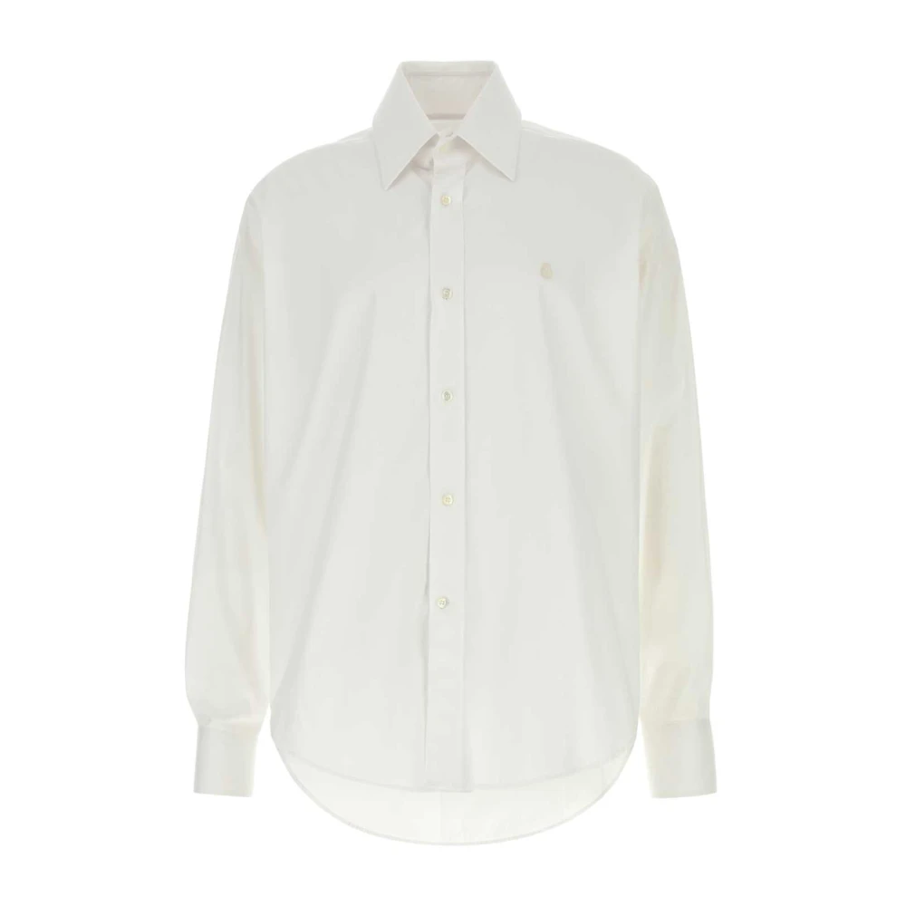 Alexander mcqueen Witte Poplin Overhemd Klassieke Stijl White Heren