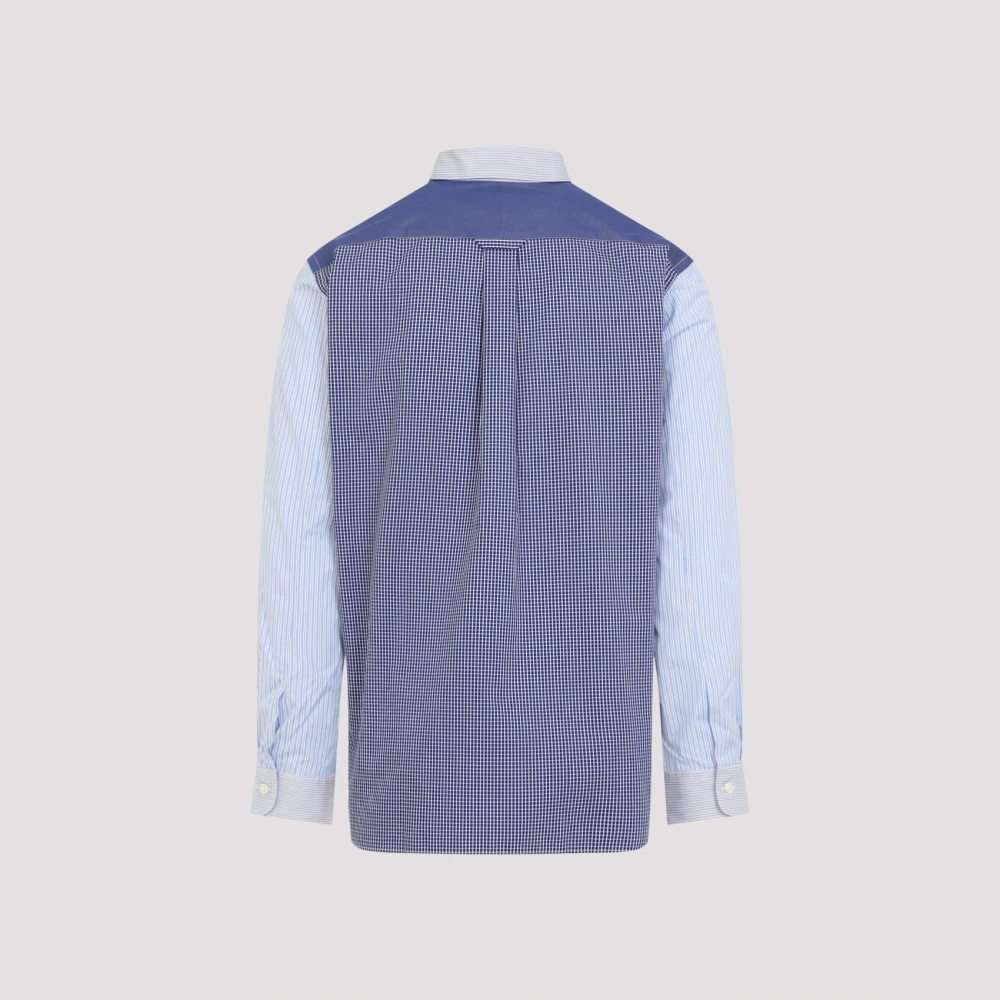 Junya Watanabe Blauw en wit Sax Overhemd Blue Heren