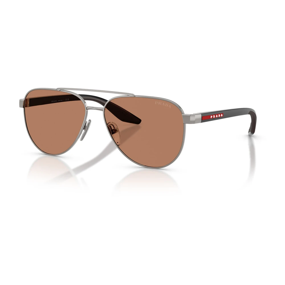 Prada Linea Rossa Man Sunglass PS A52S - Frame color: Gunmetal, Lens color: Brown - Image 3
