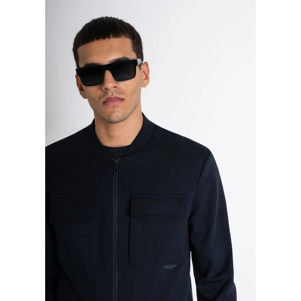 Antony Morato Blauw Katoenmix Sweatshirt Slim Fit Blue Heren