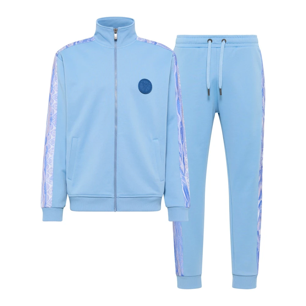 carlo colucci Veelzijdig Tracksuit Set met Uniek Badge Blue Heren