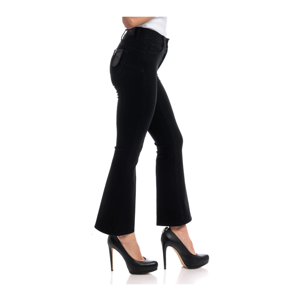 Liu Jo Hoge Taille Prinses Jeans Black Dames