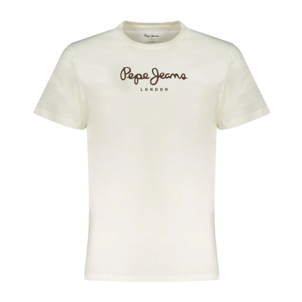 Pepe Jeans Herren Weiß T-Shirt Eggo Pm508208 Regular Fit Groß - Bild 8
