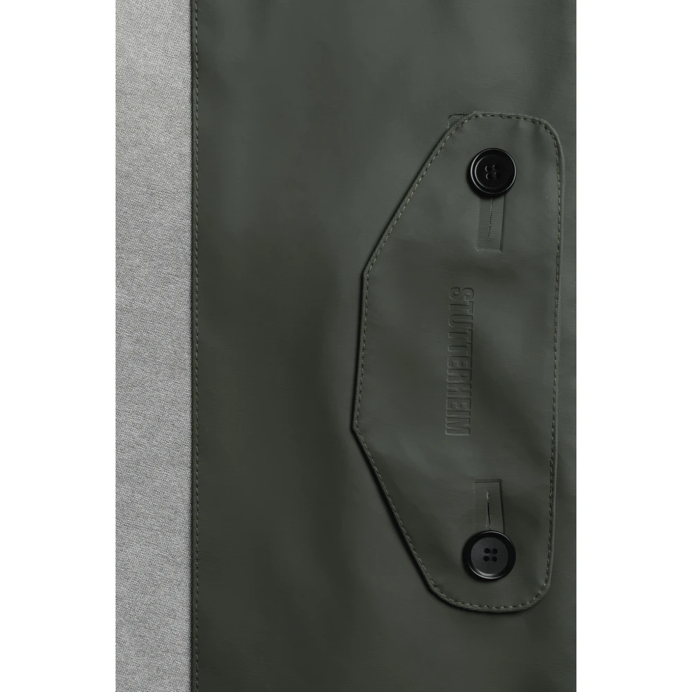 Stutterheim Elegante Regen Trenchcoat Green Dames