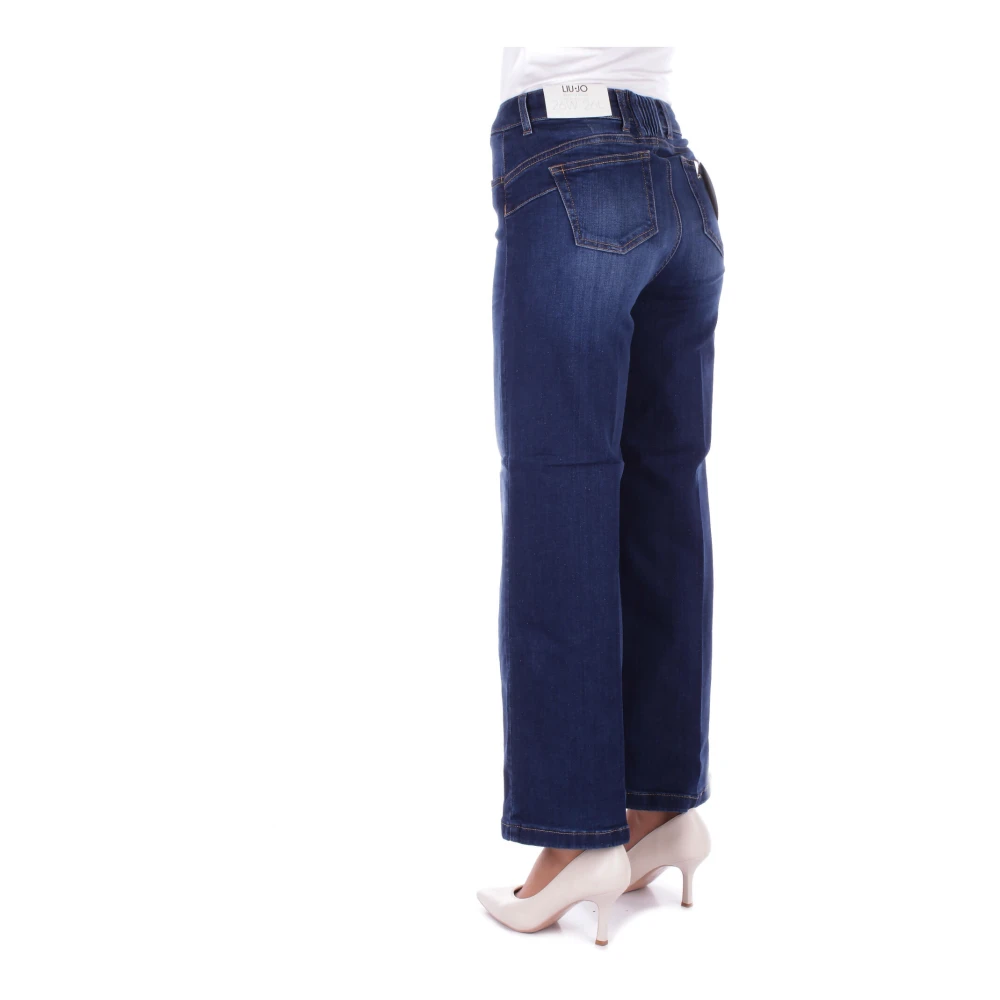 Liu Jo Blauwe Jeans met Logo Achterzak Blue Dames