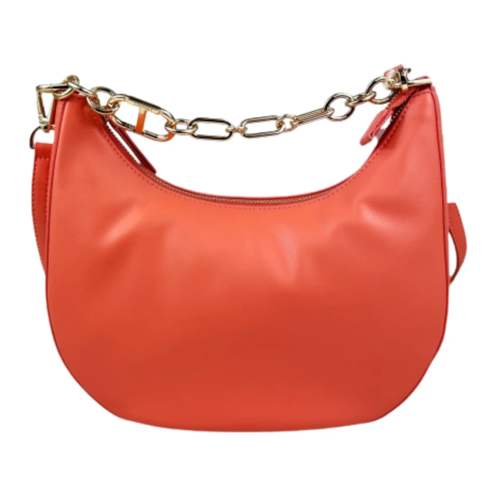 Twinset Koraalrode schoudertas met gouden accenten Red Dames