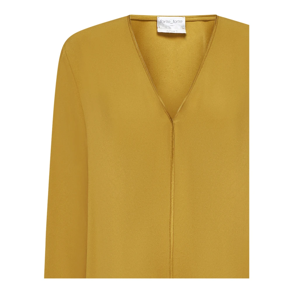 Forte Elegante Overhemden Collectie Yellow Dames