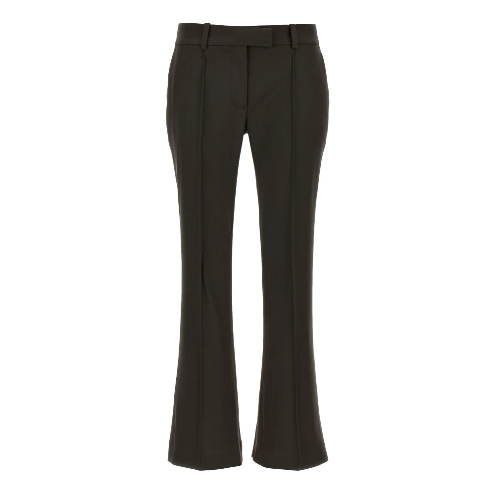 The Attico Women's Black Wide Trousers, 2XS, Flared Trousers