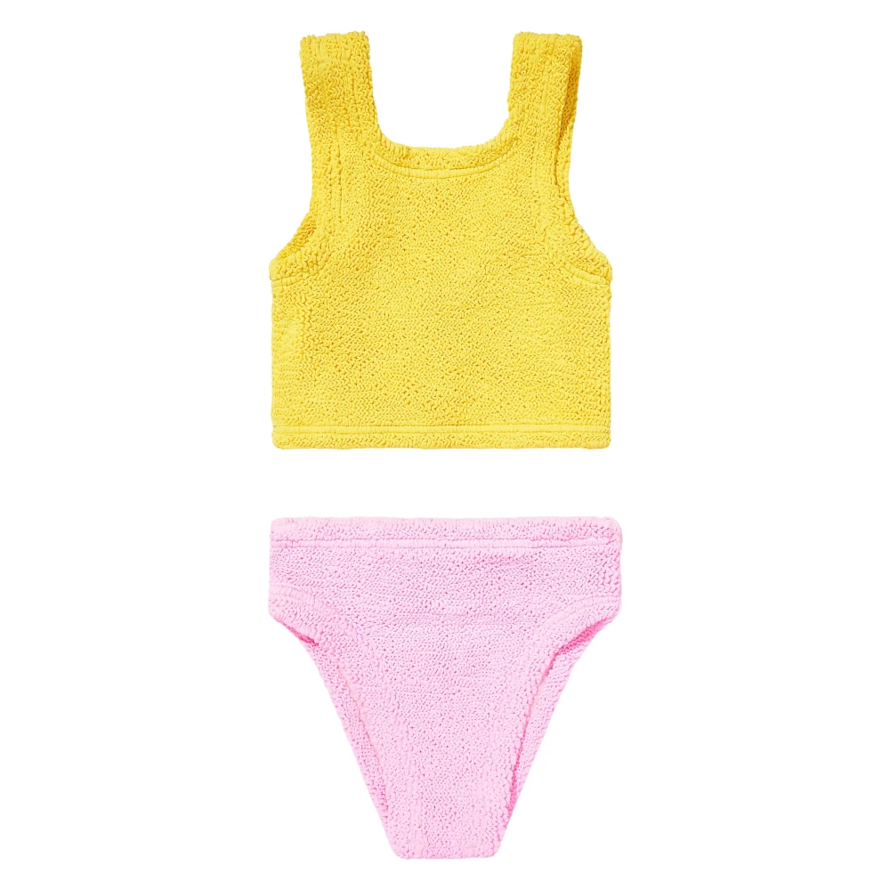 Hunza G Girls Yellow Kids Bikinis, 3 Y, Duo Lyra Bikini