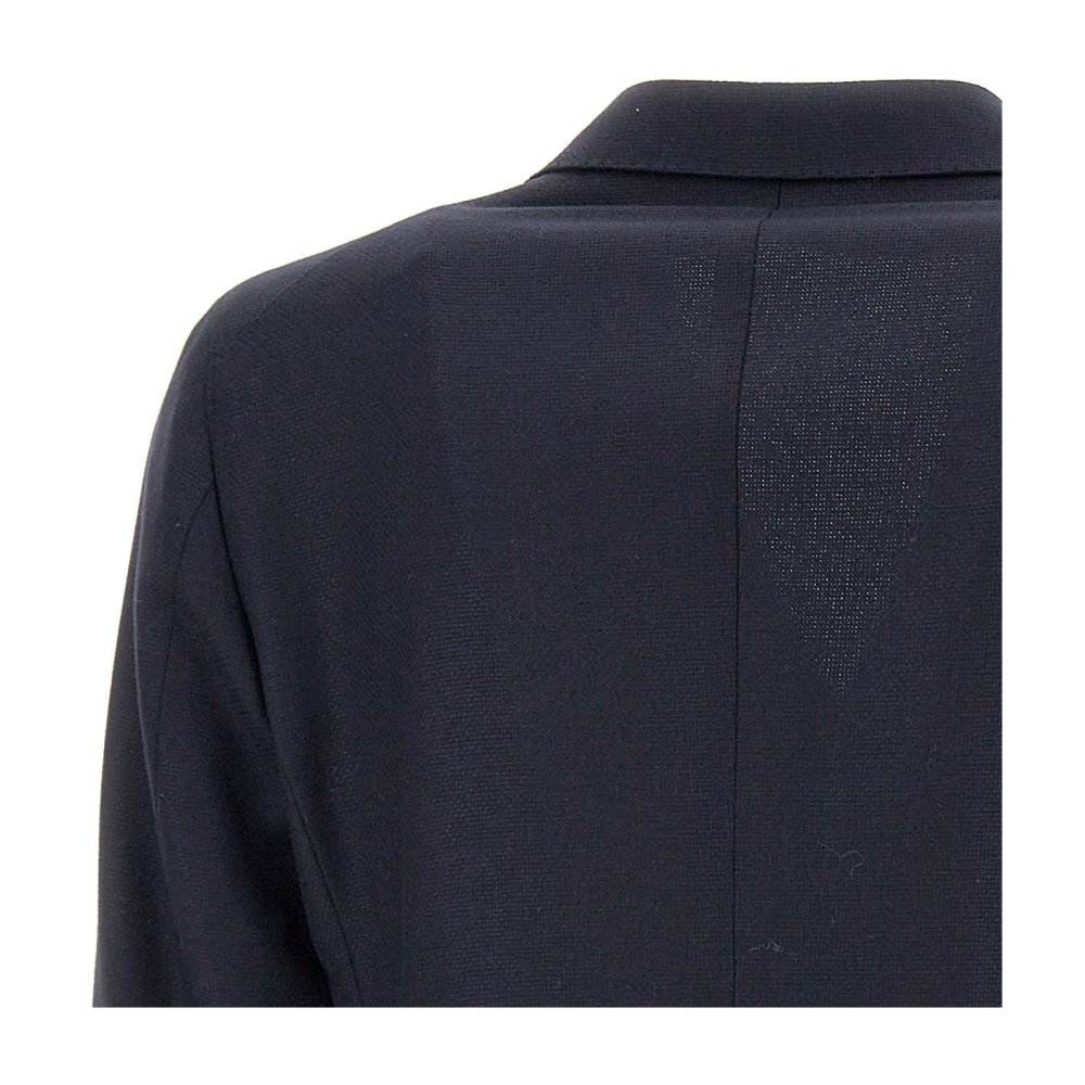 Tagliatore Blauwe Wol en Kasjmier Blazer met Piek Revers Blue Heren