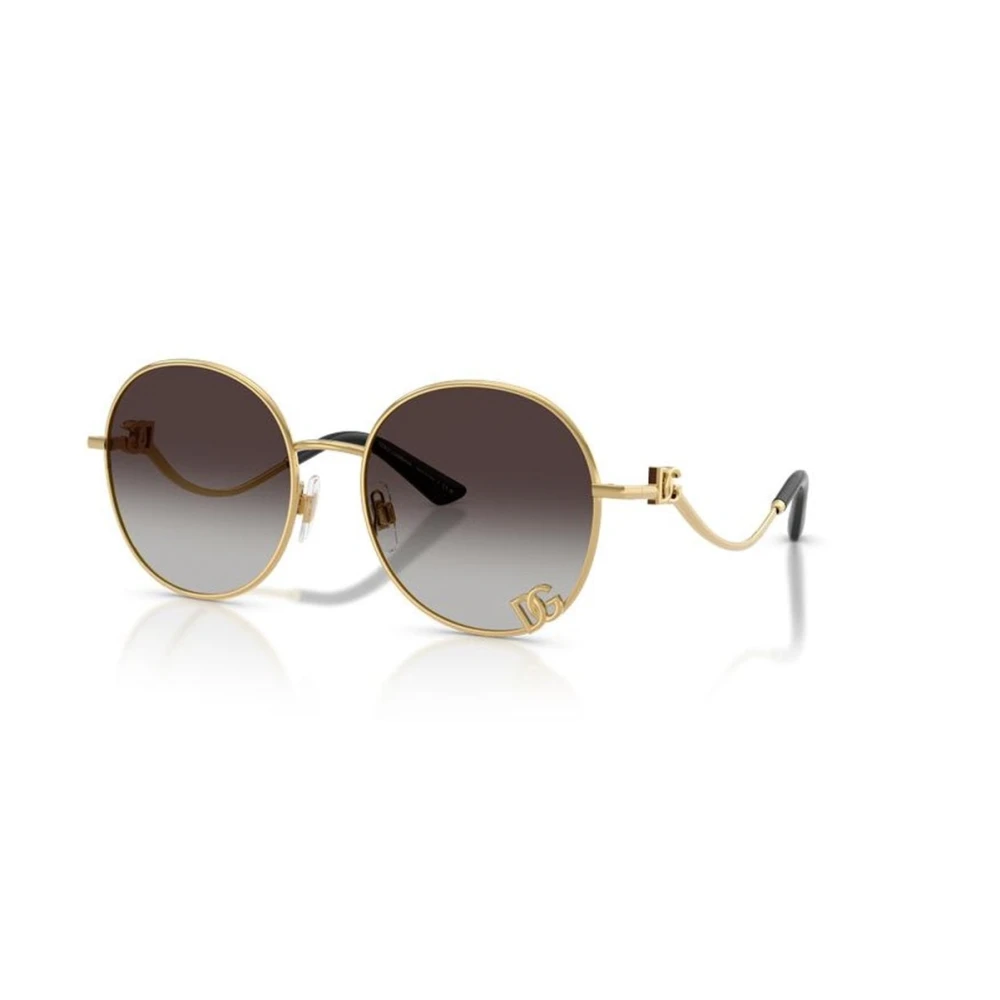 Dolce & Gabbana Women's Yellow Round Metal Sunglasses - Sunglasses - 56 Mm - Accessories