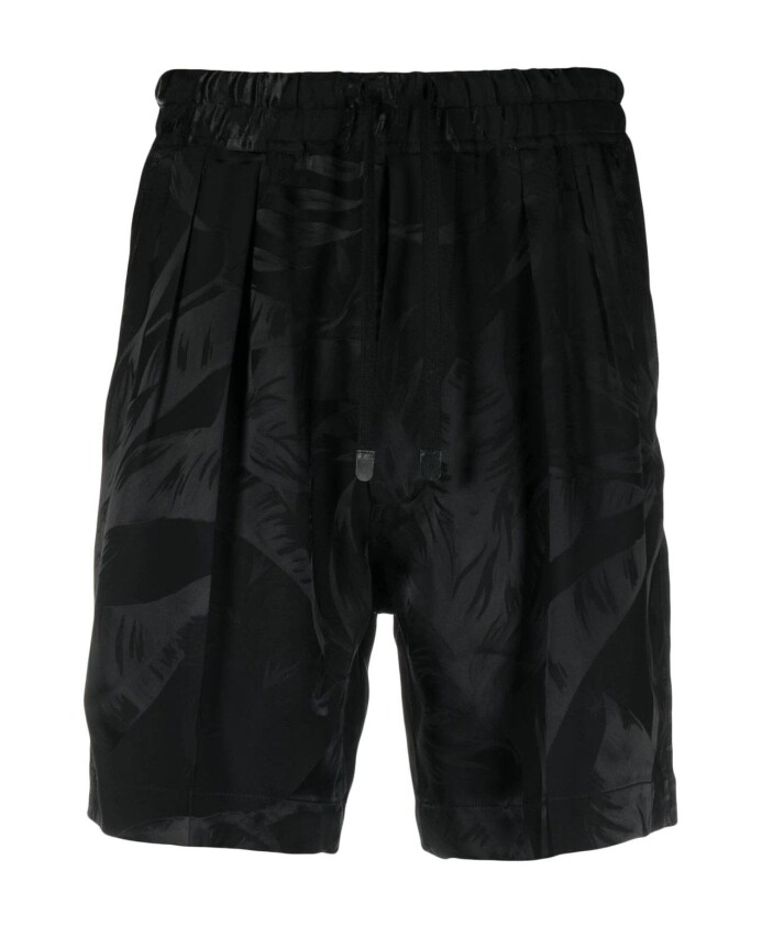 floral-jacquard-pleat-shorts-in-black